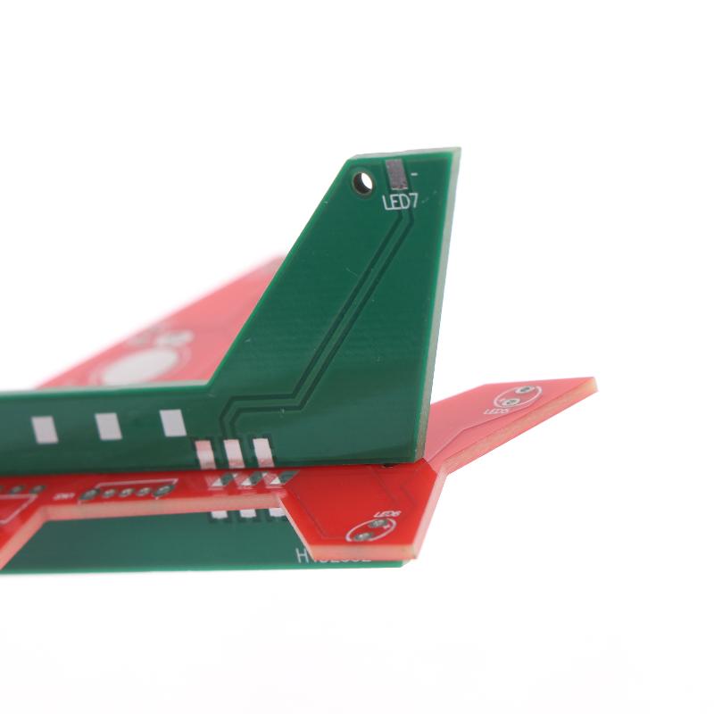 1 Set Flashing Led Pcb Diy Electronic Kit Small Airplane Cd4017 Flow Lamp Welding Practice Electronic Science Assembly Kit