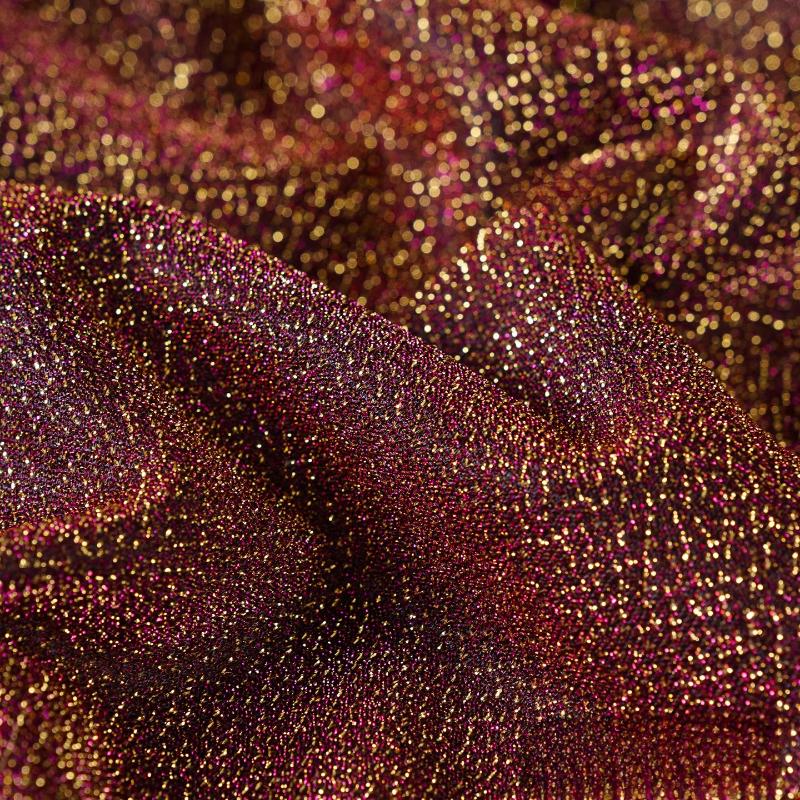 Двусторонняя мерцающая звездная бархатная ткань Яркая шелковая блестящая бархатная ткань Неэластичная для DIY шитья платьев ципао