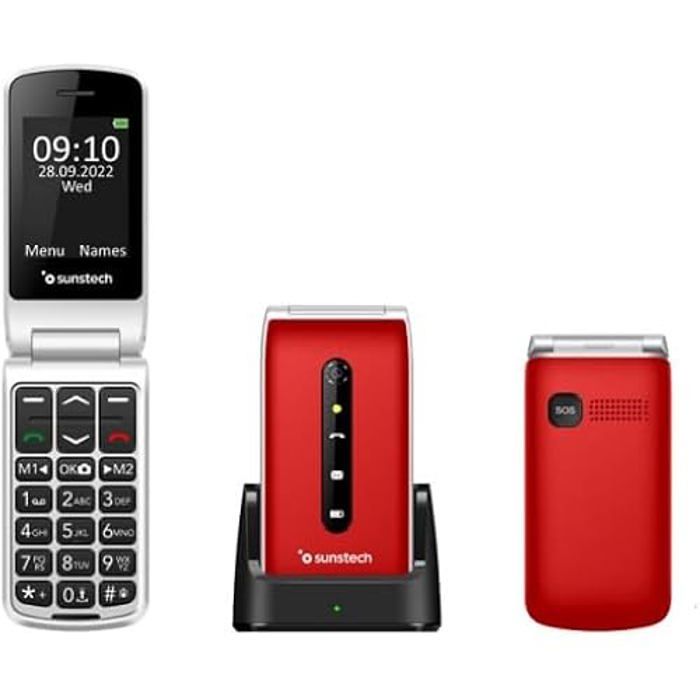 SUNTECH TÉLÉPHONE MOBILE CELT18RD/ ROUGE