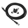 3 Meter Backbone Cable for NMEA 2000 with Tee Connector IP67 Waterproof for Lowrance Networks