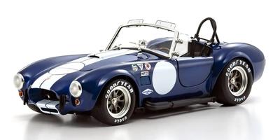 Kyosho Готовая модель Shelby Cobra в оригинальном масштабе KS08048BLMW 1/18 427S/C (Синие/белые полосы)