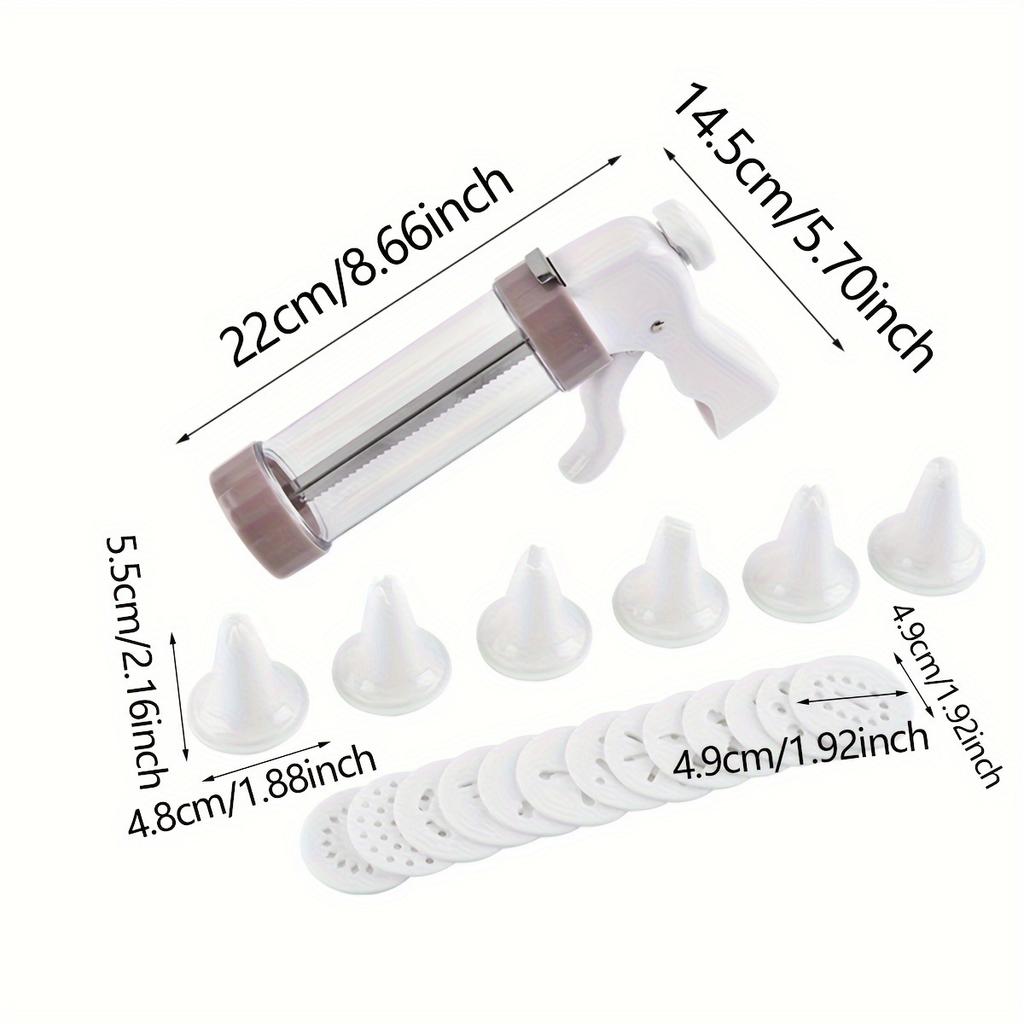 1 набор-пресс для печенья - идеально подходит для приготовления маленького печенья - включает пластиковые пистолеты для прессования и аксессуары - основные кухонные принадлежности