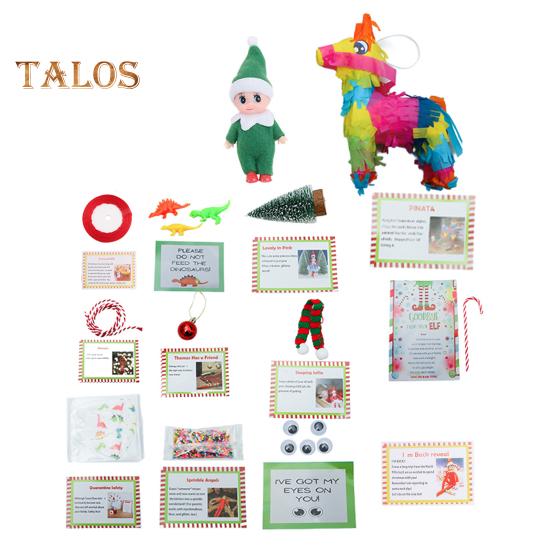 Рождественский комплект эльфа 2024 года 12/24 дня рождественских развлечений для эльфа реквизит обратный отсчет Рождества подарочная коробка для детей и семьи