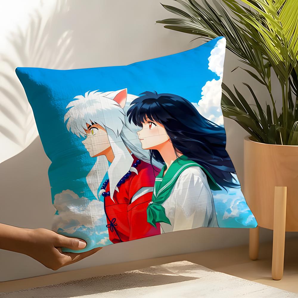 Anime Movie IInuyasha InuYasha Pillow Case Linen Cushion Covers For Decorative Sofa Home Pillows Case Car Chair Pillows Cases
