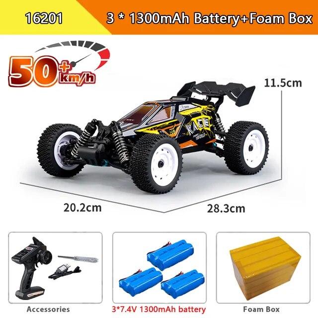 Новый автомобиль 4x4 с дистанционным управлением, 50 км/ч, со светодиодными фонарями, внедорожный 4x4, высокоскоростной дрифтовый монстр-трак, бесщеточный гоночный автомобиль для детей и взрослых, игрушки в подарок