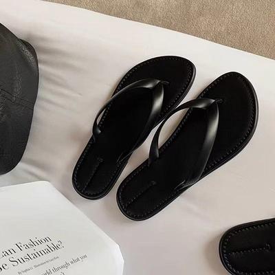 Мезонин шлепанцы обувь женская летняя одежда модные и простые на плоской подошве для отдыха на море, отпуска, пляжные сандалии