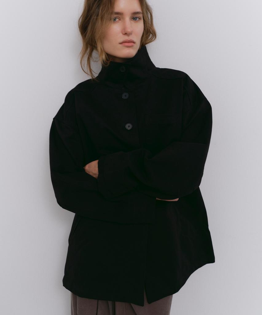 CACELE Relaxed Pocket Cotton Jacket, Black