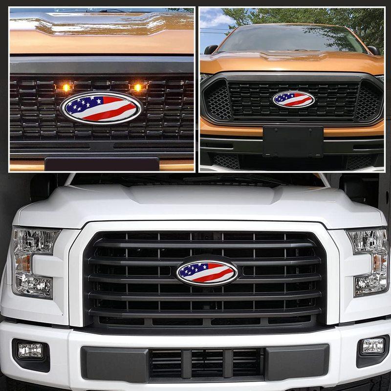 Для эмблемы Ford F150 F250 F350 Edge Explorer RANGER EXPEDITION Автомобильная передняя эмблема Флаг США Задние аксессуары