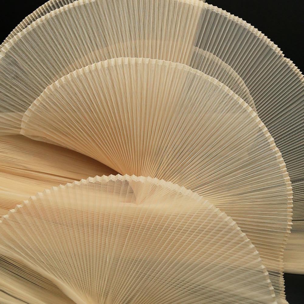 1 ярд/150см Однотонная ткань-гармошка Ткань-плиссе Сетка средней жесткости для DIY Ручная работа Дизайнерский материал Ткани для одежды