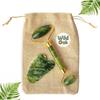 WILD OAK Jade Roller & Gua Sha Massager Combo Tool | Natural Jade Himalayan Stone | Healing Skin Wrinkles & Improves Skin Elasticity