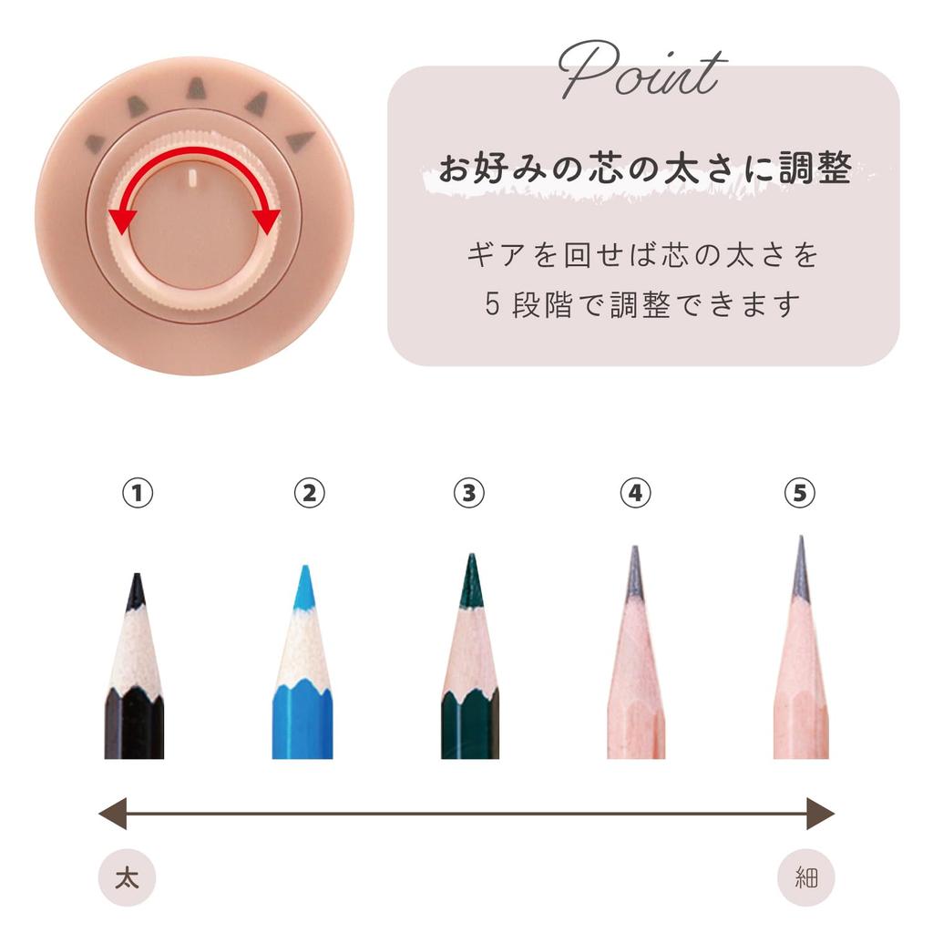 Deli E71165A Manual Pencil Simple Retro Compact and Automatic Pen Feed Alloy Steel 5 Lead Thickness Music Box Design Plays Music When You Turn the