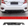Комплект обвеса: Задний диффузор и передний сплиттер для Honda Civic 10-го поколения