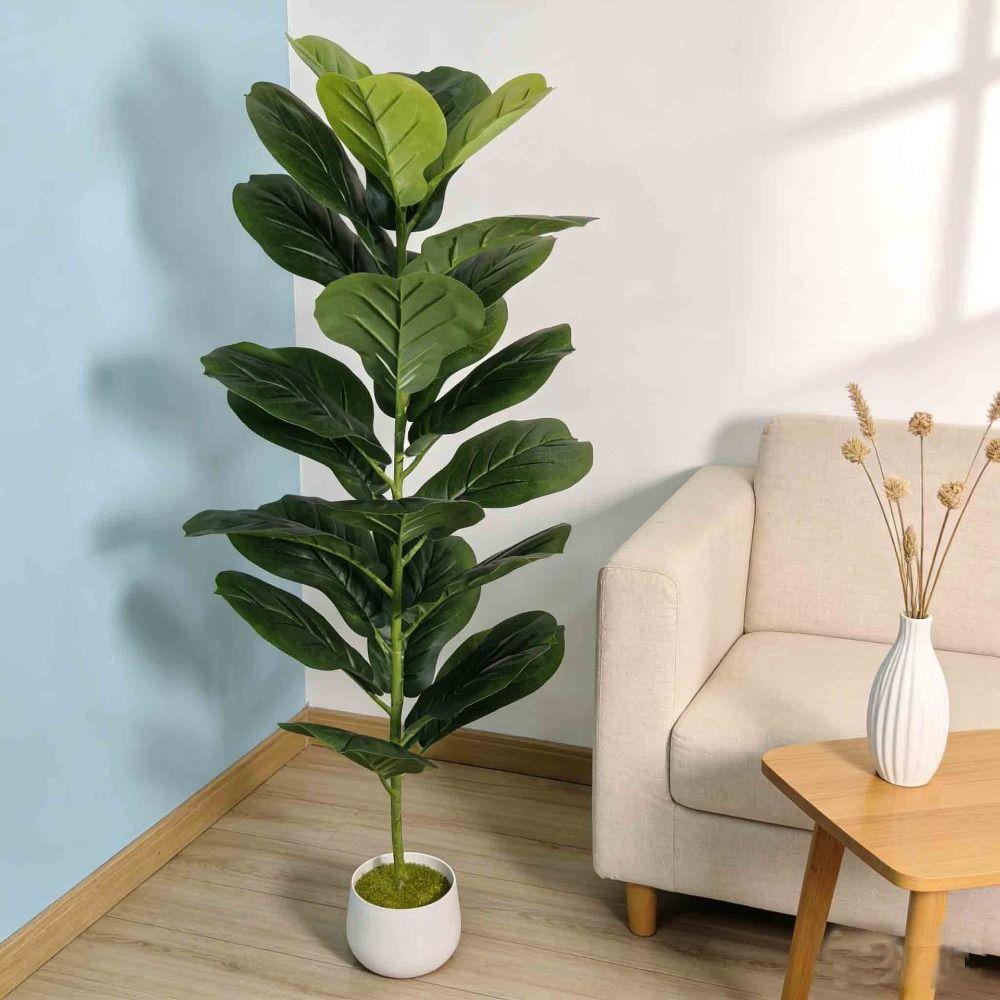 Large Size Fake Plants 23 Leaves Large Artificial Ficus Artificial Ficus Tree Cafe Decor