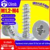 CB Hardened Nickel-Plated M2/M3/M4 Cross Slot Self-Tapping Screws with Thin Large Flat Head