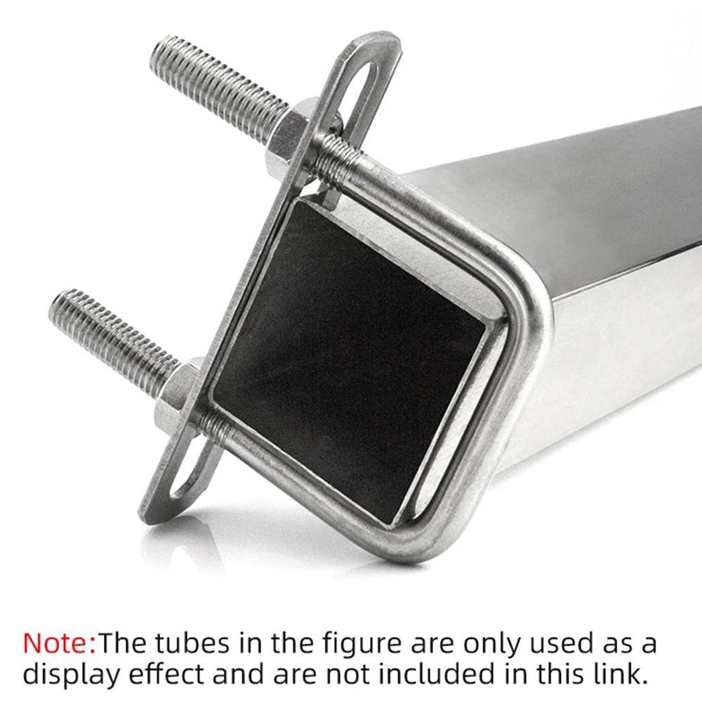 2 комплекта U-образный хомут для железной трубы, прямоугольный U-болт, квадратный болт, новый квадратный хомут