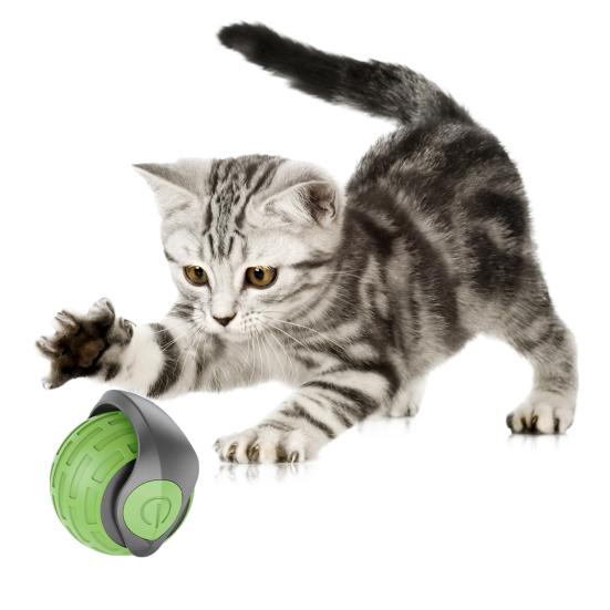 Интерактивный мяч для кошек, самокатящийся умный мяч, автоматическая движущаяся игрушка-мяч, электрическая игрушка для домашних животных