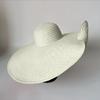 CM oversized brim braided hat women's spring and summer versatile beach hat vacation sun hat sun hat