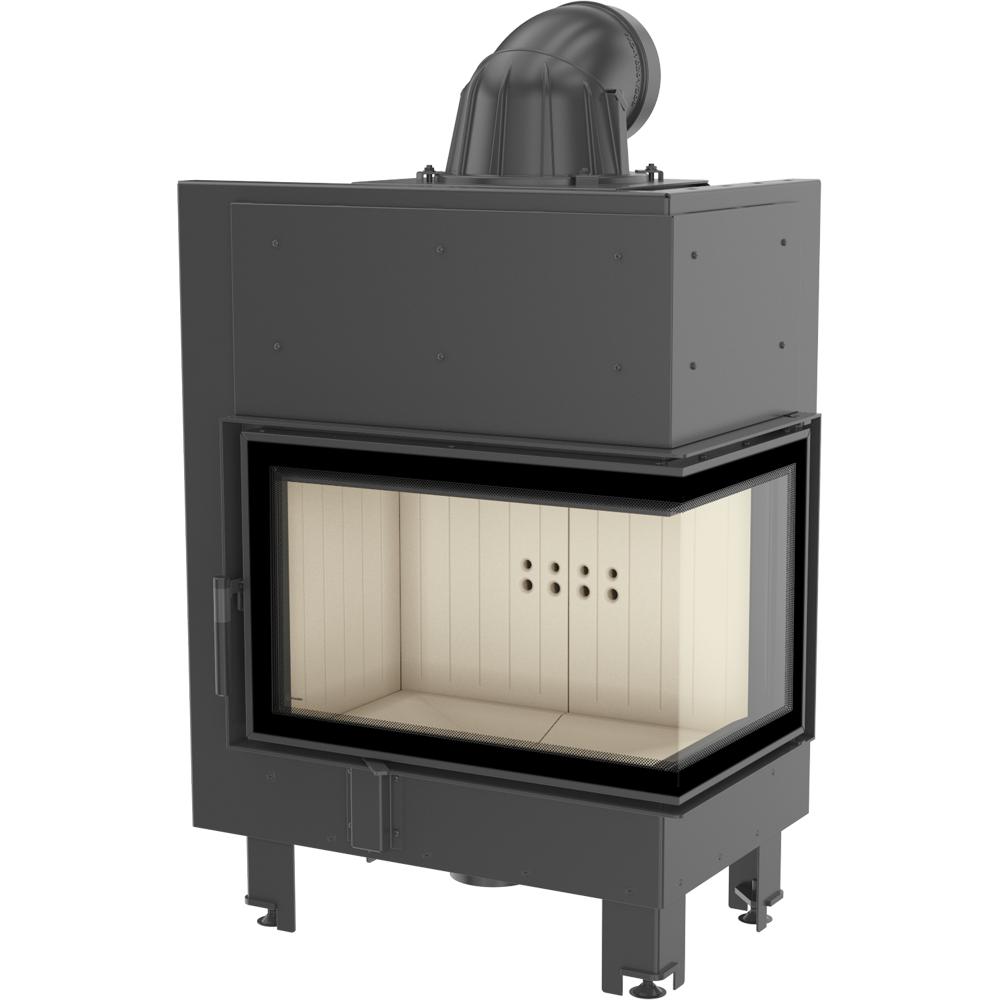 KRATKI MBM Right 10kW Corner Air Fireplace Insert with Heat Recovery SET