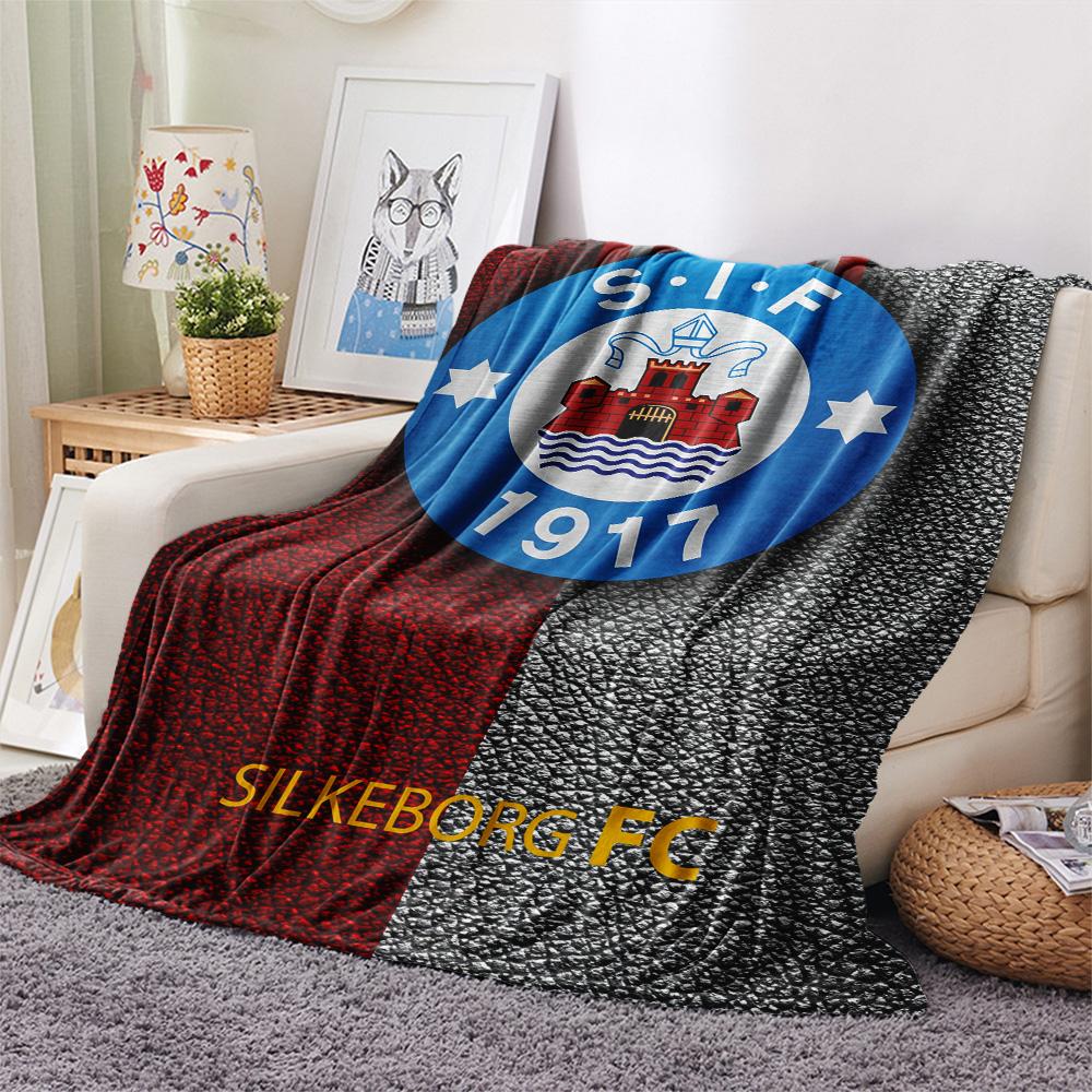 Silkeborg Sports Association Print Flannel Blanket, High quality Comfortable for All Seasons, Home Decor, Warmth and Comfort