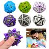 Squishable D20 Fidget Dice Портативные дорожные 3D-напечатанные игральные кости Сенсорная игрушка Многосторонние игральные кости Реквизит для взрослых Семейная вечеринка Настольная игра Реквизит