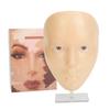 Makeup Practice Face Reusable Realistic 5D Full Face Silicone Makeup Mannequin with Stand Yellow