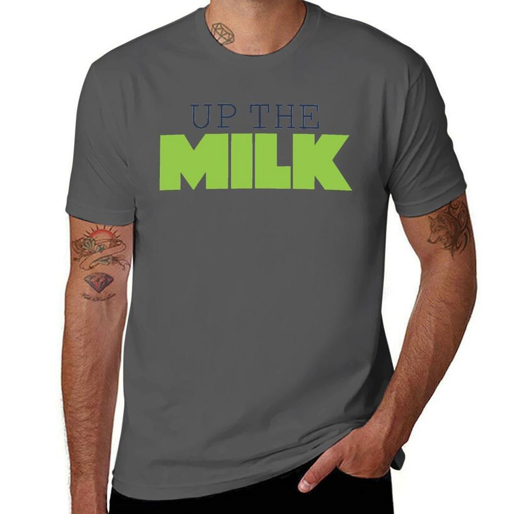 Up The Milk Tee Базовая футболка Легкая охлаждающая футболка с коротким рукавом