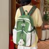 Color Contrast Student Schoolbag Women's College Style Backpack Large Capacity Travel Backpack