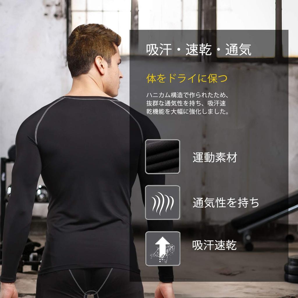[Sillictor] Compression Wear Top and Bottom Set Men's Long Sleeve Shirt + Long Pants [Pressure Ventilation + Sweat Absorbent Quick Drying] 323+3333