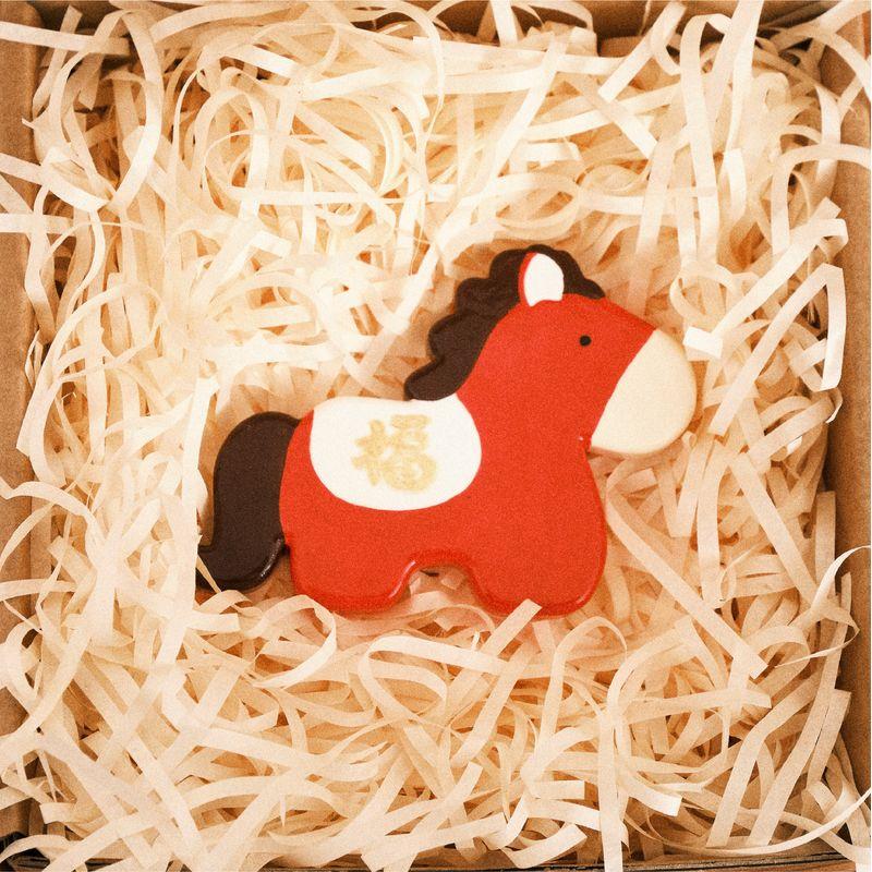 Original Handmade Happy Pony Cartoon Air Vent Aroma Diffuser Stone, Cute New Year Car Fragrance Personalized Decoration