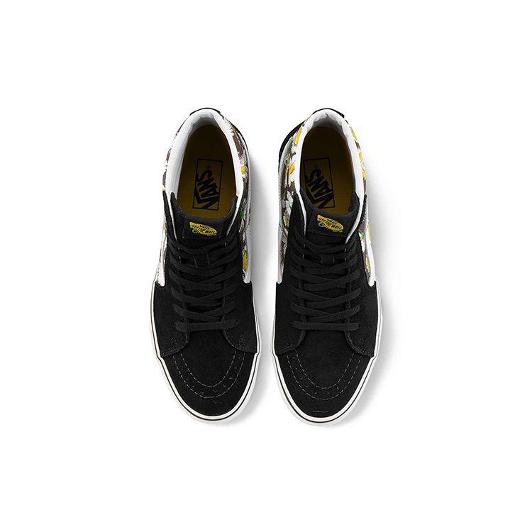 Vans Sk8 Canvas Variant Кеды высокие для скейтборда с принтом «Маргаритка» Унисекс Кеды для скейтборда Черные VN0A32QG9FV