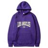 Vintage Los Angeles Letter Print Hoodie Unisex Men Women 98 Varsity Front Graphic Casual Streetwear Pullover Sweatshirt