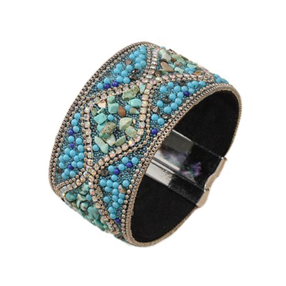 Богемский браслет с магнитной застежкой, ретро, ручная работа, женский браслет, летний