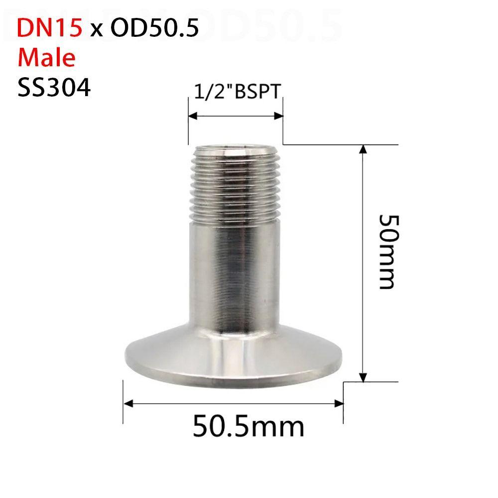 1Pcs 1/4" 3/8" 1/2" 3/4" 1" Pipe Fitting Connector SUS304 Sanitary TriClamp Adapter New Tri Clamp