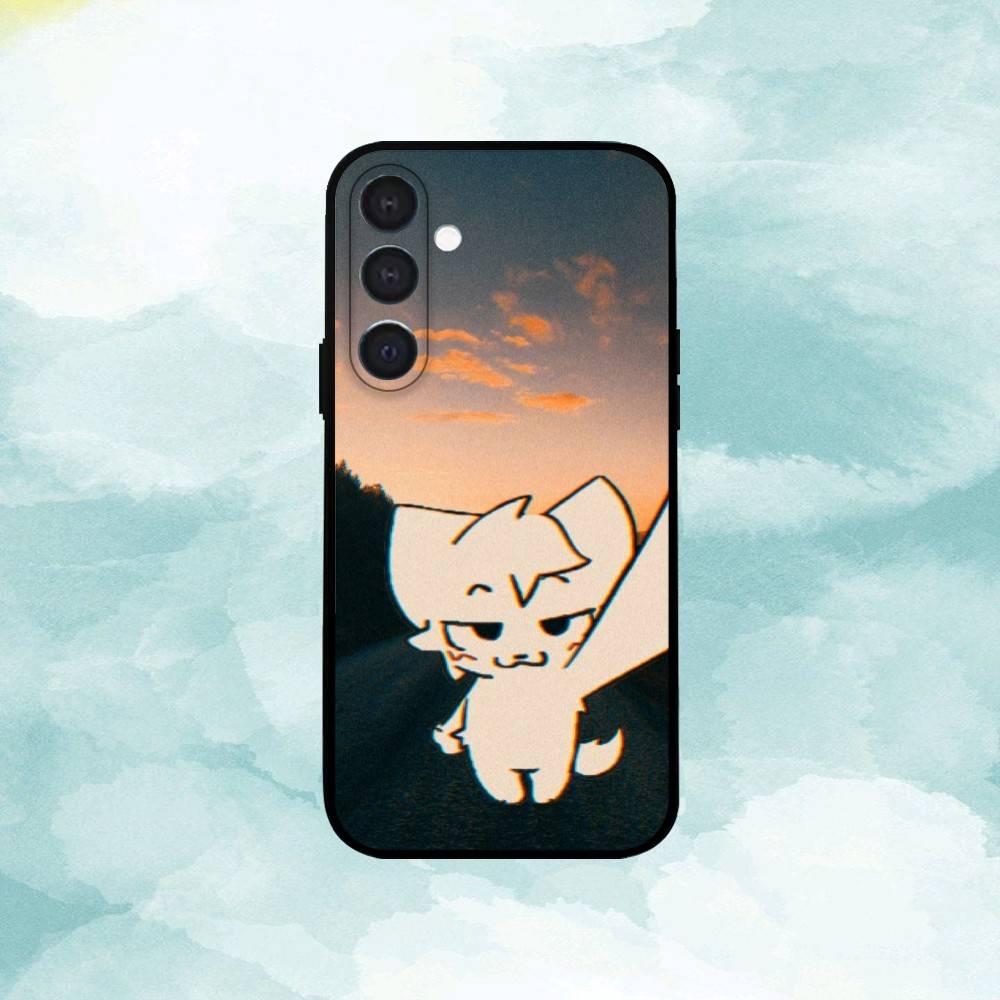 C-Cute B-Boykisser Чехол для телефона для Samsung A73,A21s,A22,A31,A32,A52,A53,A71,A80,Мягкий черный корпус