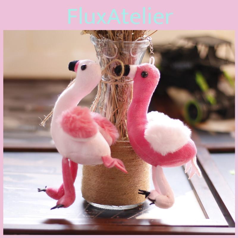 Adorable Flamingo Plush Toy Soft Stuffed Animal For Girls Cute Bag Charm