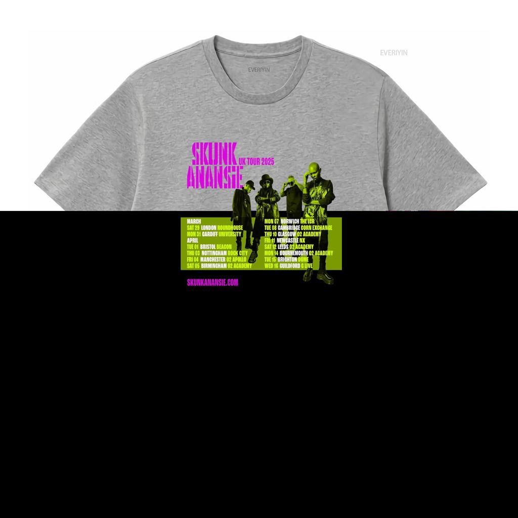 Skunk Anansie Band UK Tour 2025 T Shirt Full Size S 5XL vintage Washed Top For Everyday Wear Unisex Stretched fashion