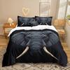 Elephant Series 3D Digital Printing Three-Piece Bedding Kit Bed Sheet Quilt Cover