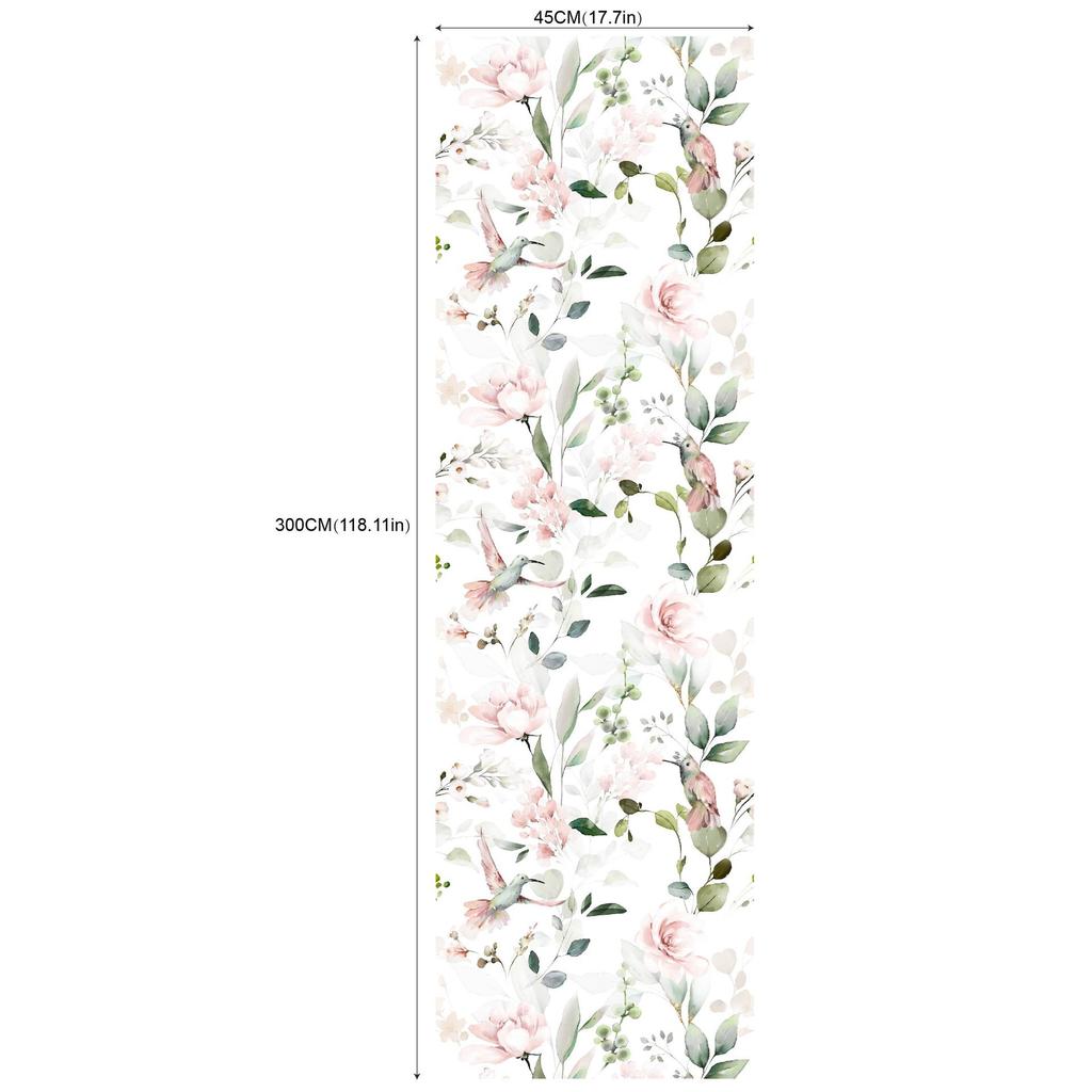 Самоклеящиеся обои для гостиной и спальни (Цветы и птицы Зеленое растение)