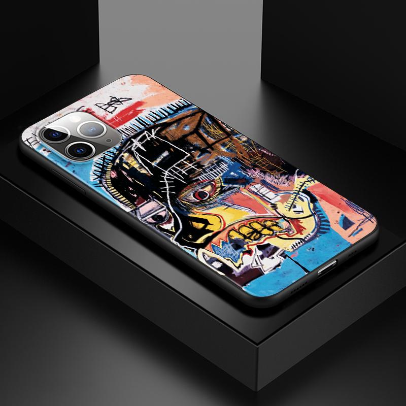 Мягкий черный чехол для телефона Jean Michel Basquiat Art Graffiti для Apple iPhone 13 12 11 SE XS XR X 7 8 6 5 S mini Plus Pro MAX 2020