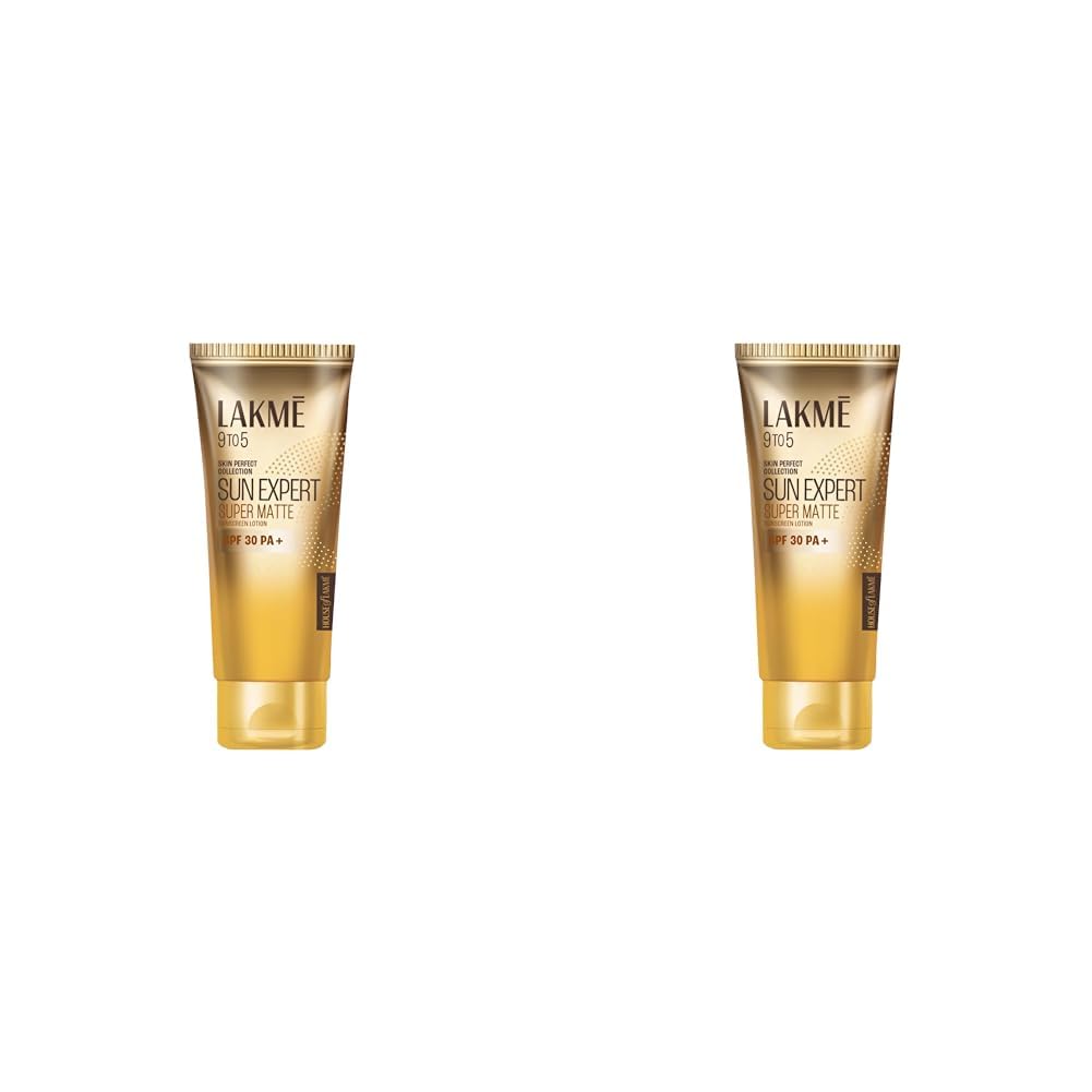 LAKMÉ Sun Expert SPF 30 PA++ Ультраматирующий лосьон-солнцезащитное средство, Блокирует до 97% вредных солнечных лучей, Для нормальной кожи, 50 мл (Пакет из 2)