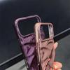 3D гальванический чехол с узором «водная рябь» для iPhone 17 16 15 14 13 12 Pro Max Plus 11, мягкий противоударный защитный чехол