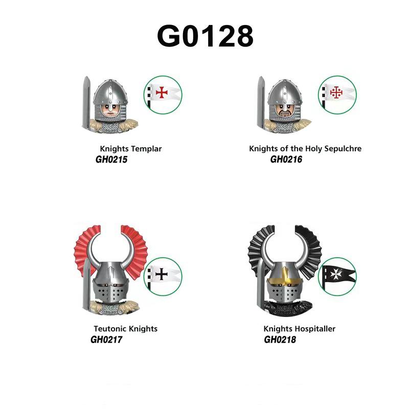 Средневековые Рыцари Серия Фигурки Строительные Блоки Воин Солдаты Стражники Львиное Сердце Больница Тевтонский Рыцарь Битва Пастор Детский Подарок
