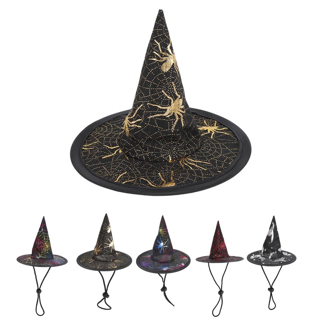 Шляпы для маленьких собак на Хэллоуин со стальным кольцом, милые модные шляпы для вечеринки на Хэллоуин для домашних животных среднего размера