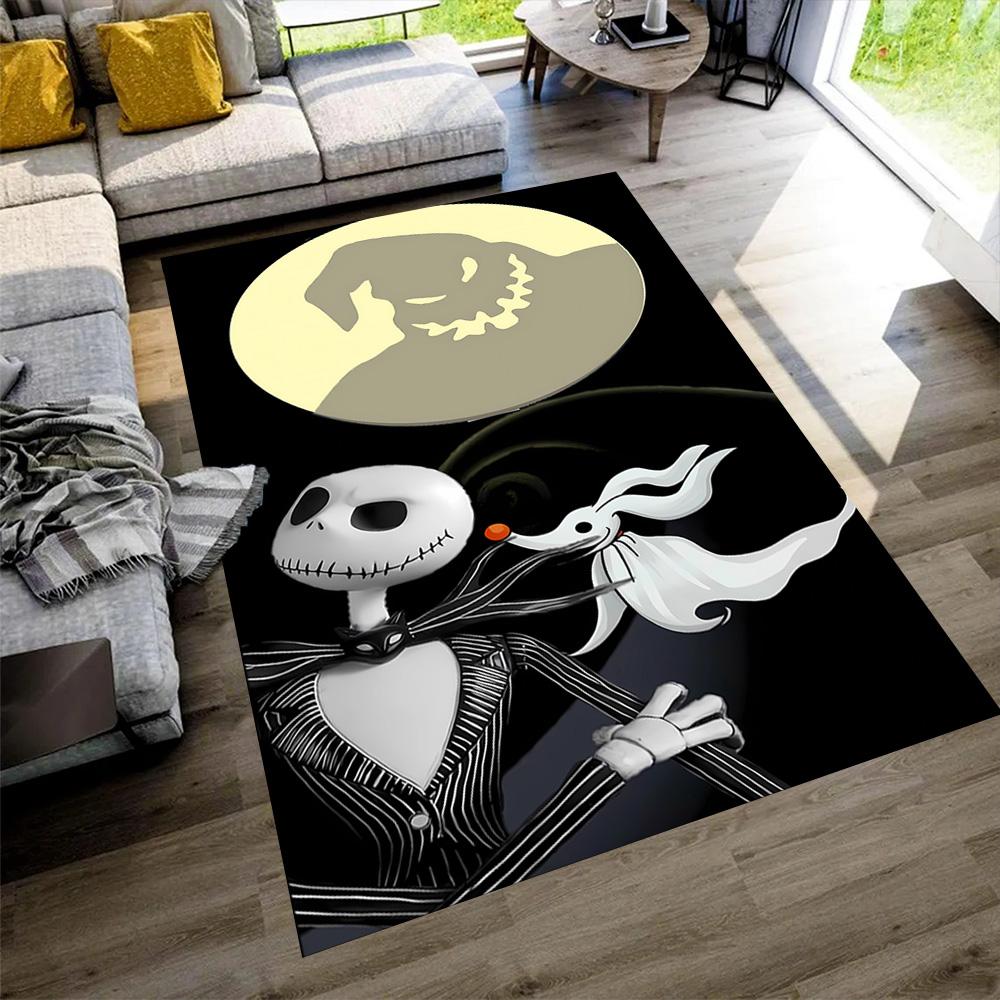 Jack Skellington Floor Rug Office Rug Suitable for Entryway Dining Room Hallway Game Room Anti-slip Rug Decorate Offices