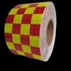 10cm*5m Reflective Tape Waterproof Grid Fluorescent Yellow-Red Strong Adhesive Hazard Caution Safety Warning Reflectors Stickers