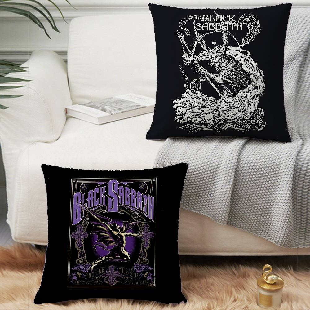 B-Black S-Sabbath Наволочка Декоративная для дивана Домашняя Двусторонняя печать Короткий плюш Наволочка для подушки-подушки Праздничный подарок