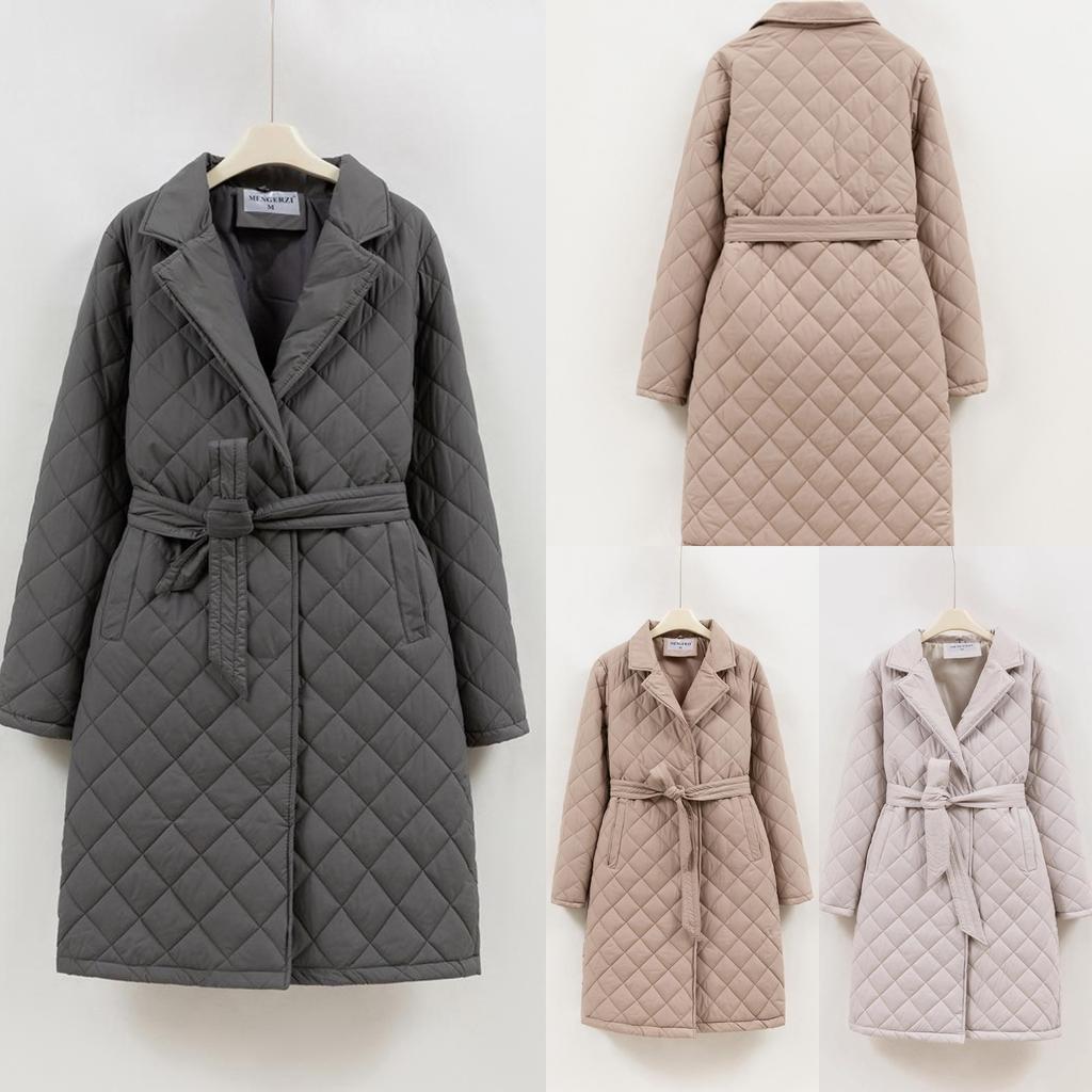 Дизайн зимнего женского пальто, приталенная хлопковая куртка с большим воротником