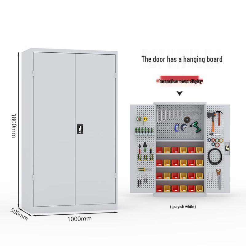 Heavy-Duty Metal Tool Storage Cabinet for Workshop and Garage.