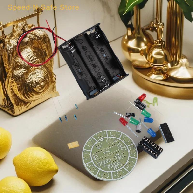 Набор для самостоятельной сборки электронного лабораторного стенда CD4017; Голосовое управление, Вращающийся, Цветной светодиодный свет