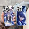 Чехол для телефона Genshin Impact Коломбина Для iPhone 17 16 15 14 13 12 11 Pro Max Plus Цвет Серебряный Чехол